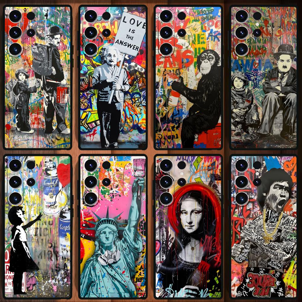 Samsung Galaxy S25 - Banksy Graffiti Art Telefoon Case Voor