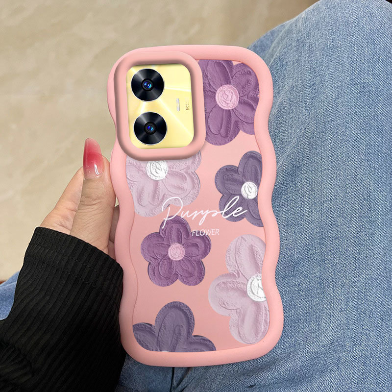 Realme Note 50 - Realme C55 Hoesje met roze en