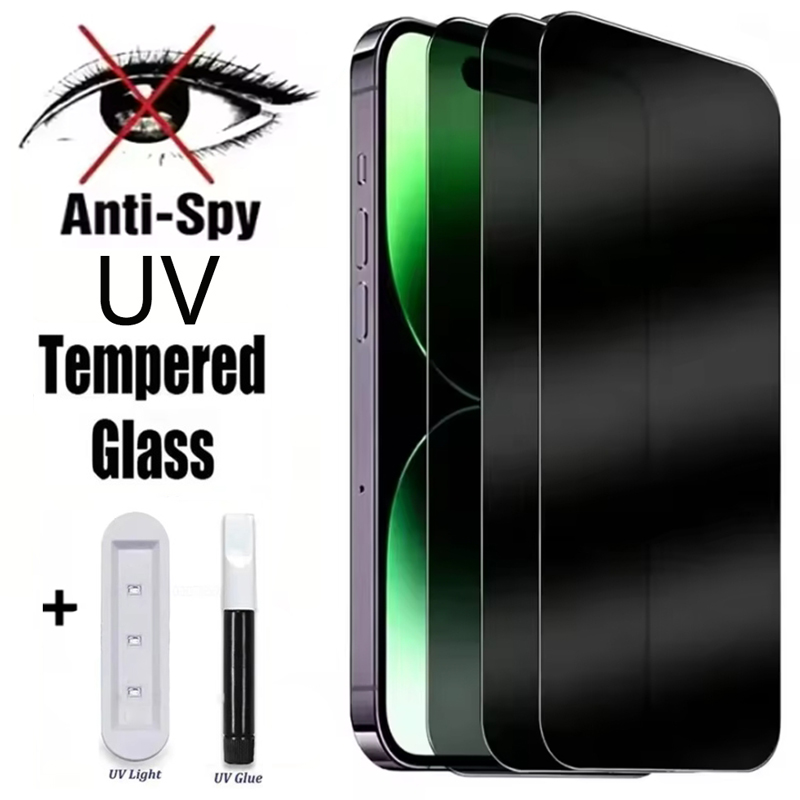 Huawei Pura 70 - UV-lijm Privacy Gehard Glas voor Huawei