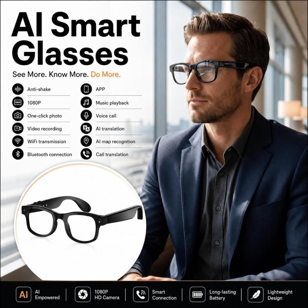 2-in-1 AI Smart Glasses HD Fot - Smart Glasses Lens recensie en prijs